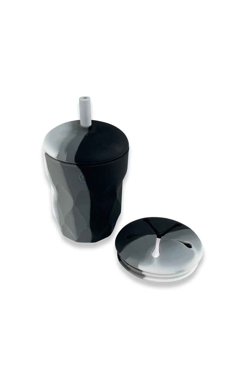 Silicone Cup with Straw and Snack Lid