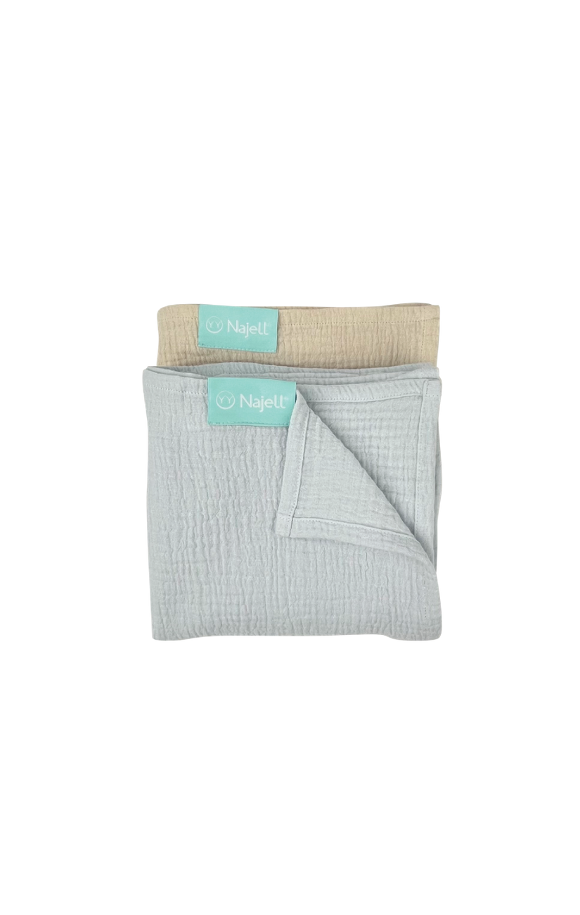2 Pack Muslin Blankets
