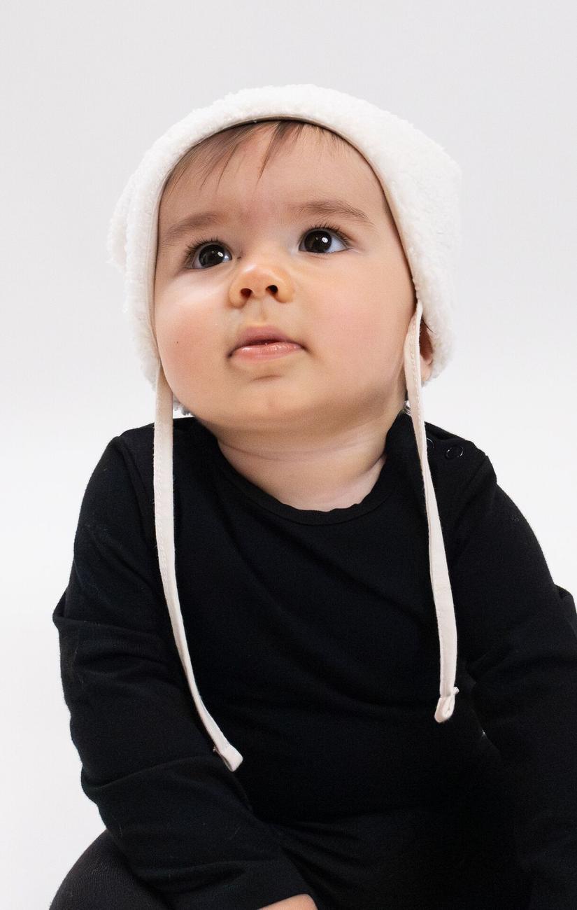 Baby Bonnet Teddy White